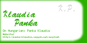 klaudia panka business card